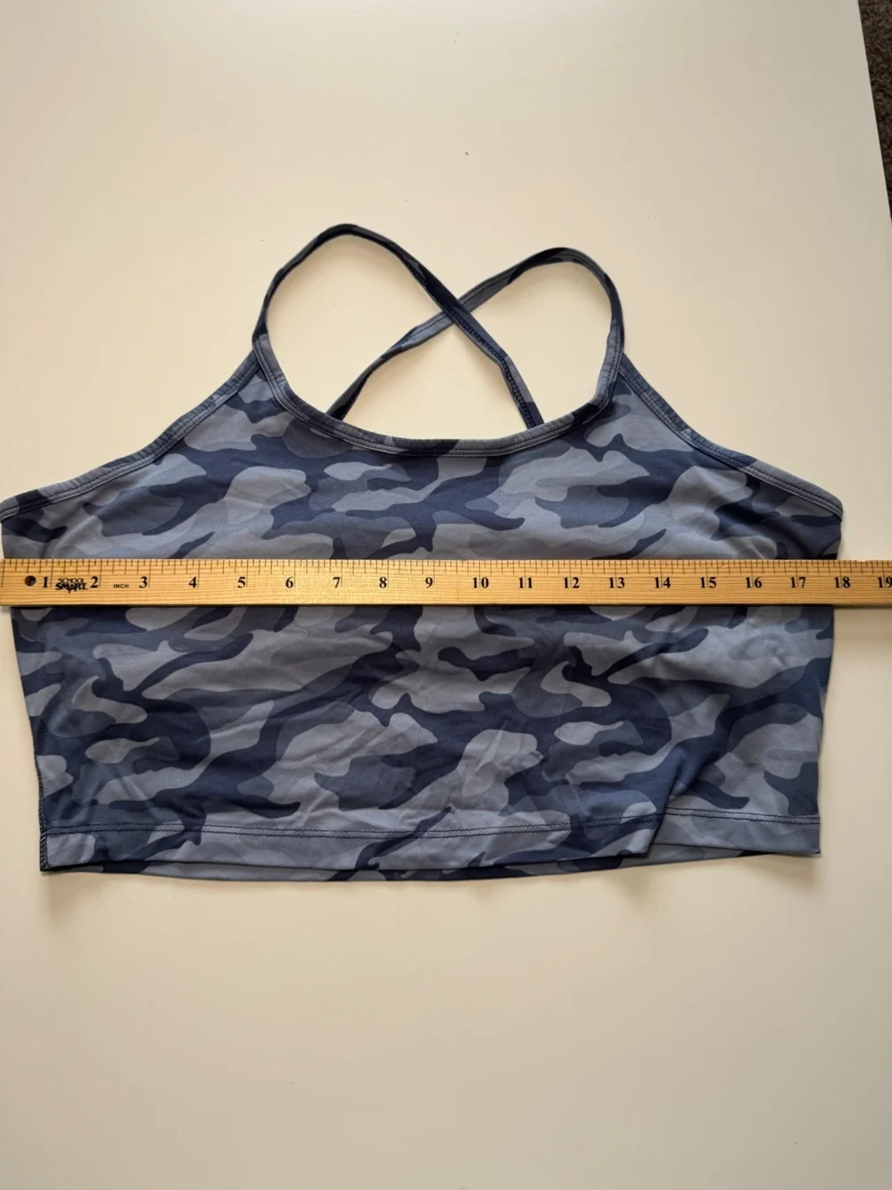 Vineyard Vines Performance ~Soft Sports Bra ~Camo/Blue Gray loungewear ~ Size XL